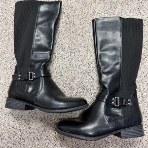 Anita Black Heeled Boots